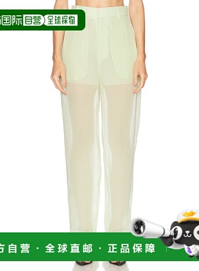 香港直邮Blumarine 蓝色情人 女士 透视直筒裤子 P522P164A女装