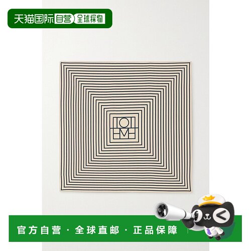 香港直邮TOTÊME 女士 印花真丝双绉围巾 211852800MONOGRAMPRINT9