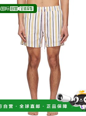 1h可退 香港直邮Thom Browne 汤姆 布朗 男士 白色 & 黄色 Repp S