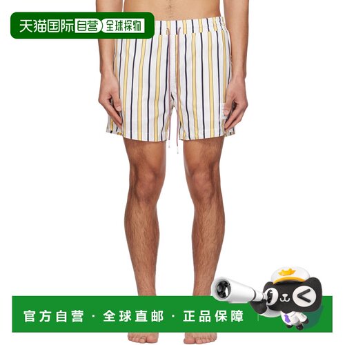 1h可退 香港直邮Thom Browne 汤姆 布朗 男士 白色 & 黄色 Repp S