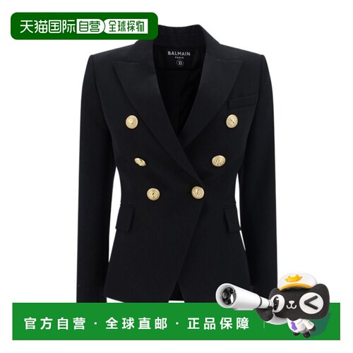 香港直邮BALMAIN 女士西服 CF1SG008WB080PA SS2025黑色 西装外套