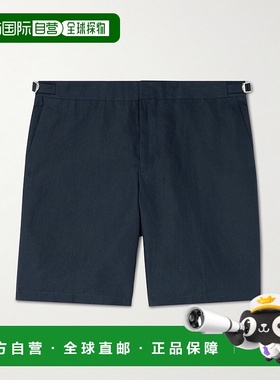 1h可退 香港直邮Orlebar Brown 男士 Norwich 直筒亚麻短裤 28008