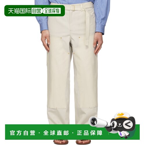 1h可退 香港直邮Sacai 男士 灰白色 Carhartt WIP 联名 Duck 长裤