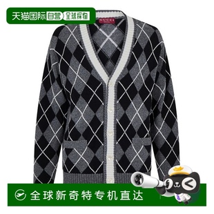 香港直邮Gucci 男士 1h可退 古驰 菱形针织开衫 舒适时尚