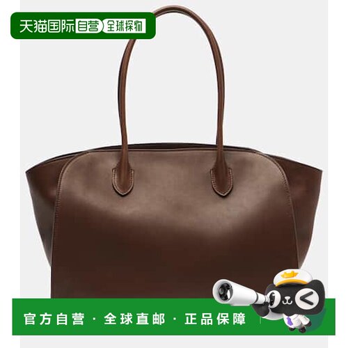 1h可退 香港直邮The Row 女士 Marlo 14 皮革手提包 brown棕色 舒