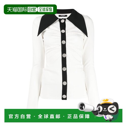 香港直邮Balmain 平纹针织衬衫效果 Polo 衫 BF0GD016JH30