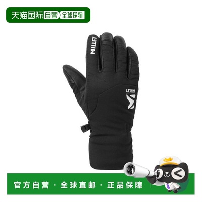 自营欧洲直邮MILLET 女士黑色羊羔绒滑雪手套