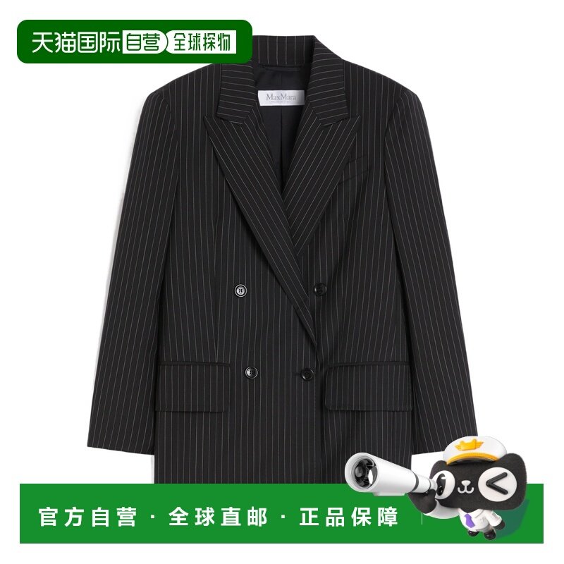 1h可退 香港直邮女士 双排扣细条纹羊毛西装外套 25FW,女装/女士精品,棉衣/棉服,淘宝优惠券,粉丝福利购,淘宝优惠卷