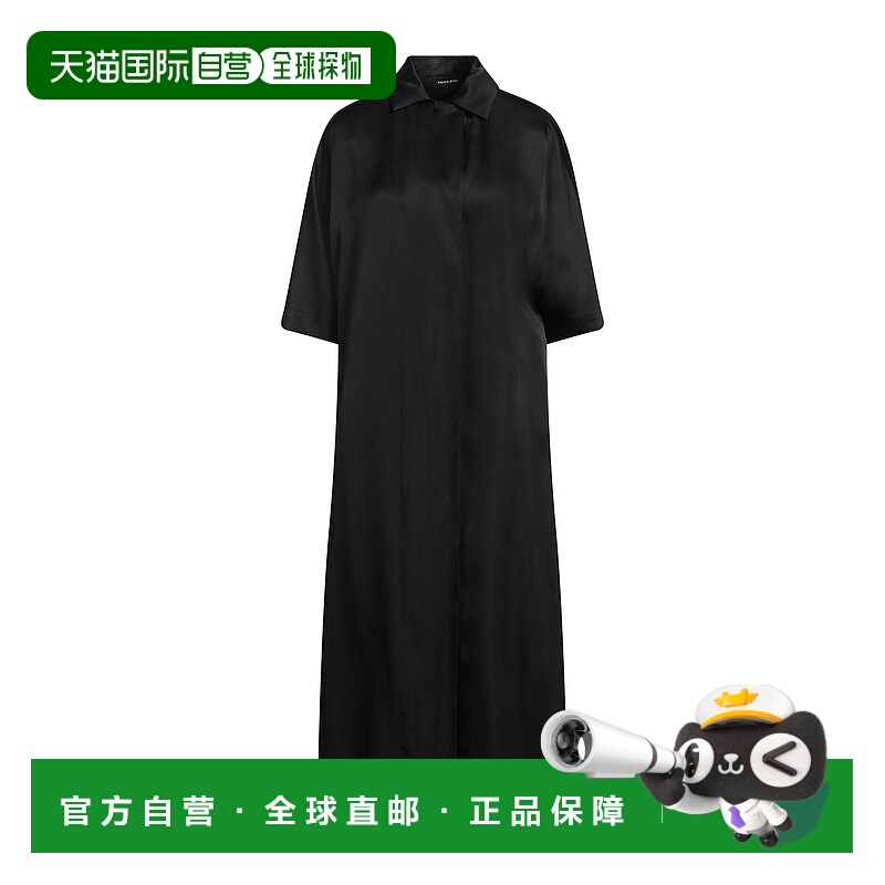 1h可退 香港直邮ANINE BING 女士 中长连衣裙 black黑色 舒适时尚