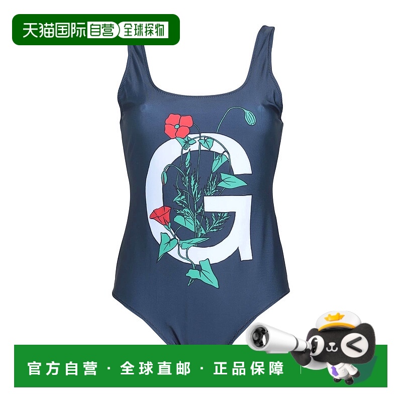 香港直邮GANNI 甘尼 女士 One-piece 泳衣 blue蓝色 舒适时尚