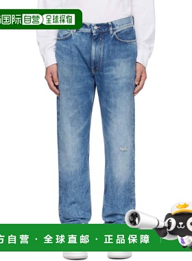 1h可退 香港直邮Givenchy 纪梵希 男士 蓝色 Slim-Fit 牛仔裤 BM5