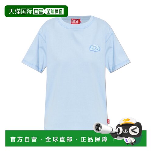 1h可退 香港直邮DIESEL 女士T恤 A213570PLAT8PE SS2026 蓝色 短T
