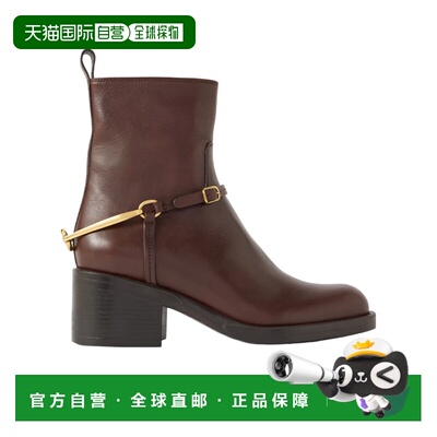 香港直邮CHLOÉ 女士高跟鞋 CH26S17GSM25E SS2026 棕色 装饰皮革