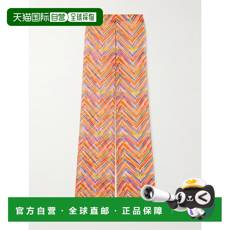 1h可退 香港直邮MISSONI 米索尼 女士 印花薄纱直筒长裤 MC23SI01