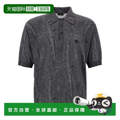 1h可退 香港直邮ETRO 男士T恤 MRKN0001AK464X0810 AW2024 黑色 P