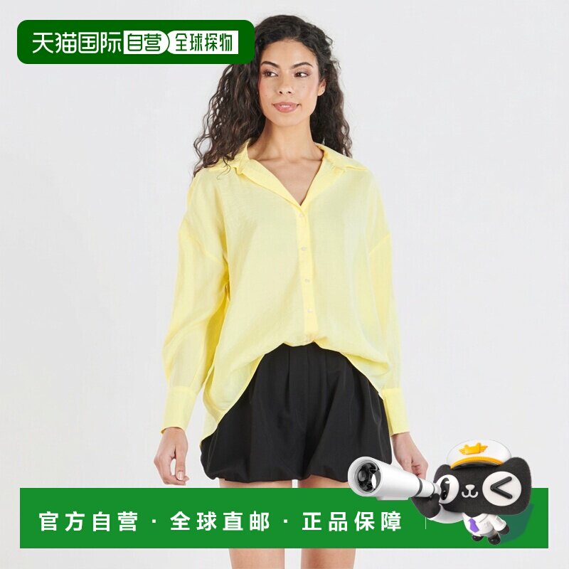 欧洲直邮Only衣服女衬衫黄色ONLZAZIMA L/S LOOSE通勤