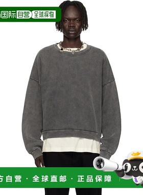 香港直邮Acne Studios 艾克妮 男士 灰色徽标贴饰套头衫 CI0137