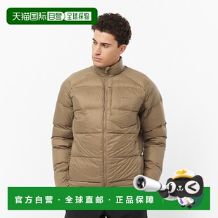 自营欧洲直邮SALOMON 褐色合成材料男士羽绒服