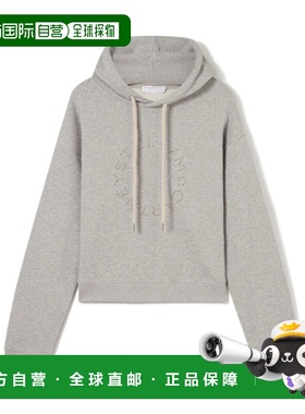 香港直邮Stella McCartney 刺绣Logo短款长袖连帽衫 6J04343SQA25