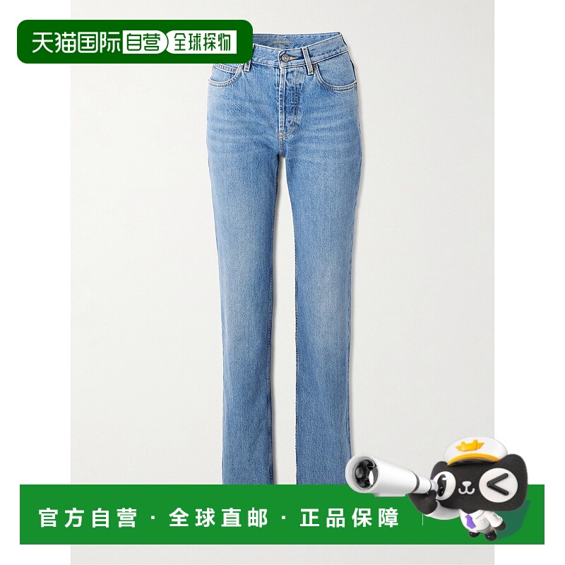 1h可退 香港直邮Saint Laurent 圣罗兰 女士 Nico 中腰直筒牛仔裤