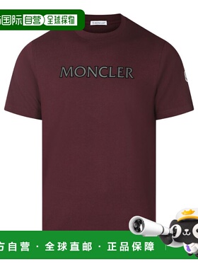 香港直邮Moncler 盟可睐 男士 徽标刺绣圆领 T 恤 L10918C0007589