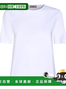 1h可退 香港直邮Herno 女士 白色棉质T恤 JG000258D52063