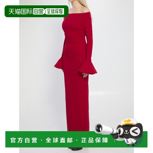SOLACE LONDON 女士连衣裙 OS46053RED SS2026 红色长裙鱼尾裙