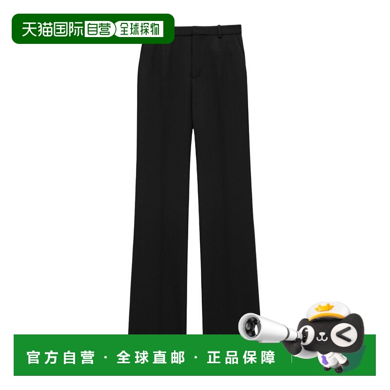 香港直邮Saint Laurent 喇叭形羊毛长裤 798935Y7E63阔腿裤直筒裤