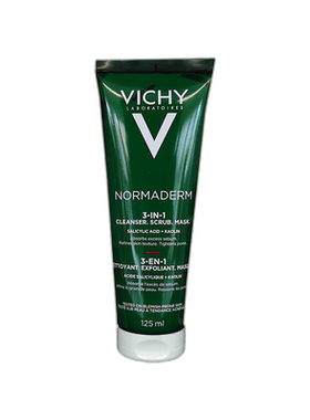 欧洲直邮Vichy/薇姿3合1去角质洁面乳125ml新款效期至27.2正品