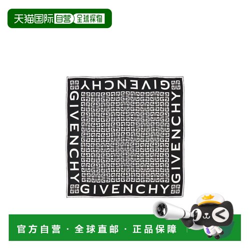 香港直邮GIVENCHY 女士围巾 GW9090SS187001 AW2024 黑色 4G图案
