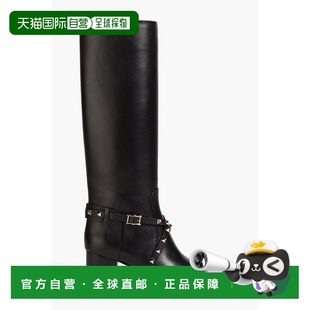 铆钉皮质及膝靴子 1h可退 女士 华伦天奴 W0S0 香港直邮valentino