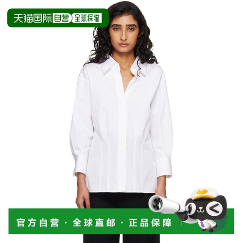 1h可退 Givenchy 纪梵希 女士 白色 Slashed Poplin 衬衫 BW61JH1