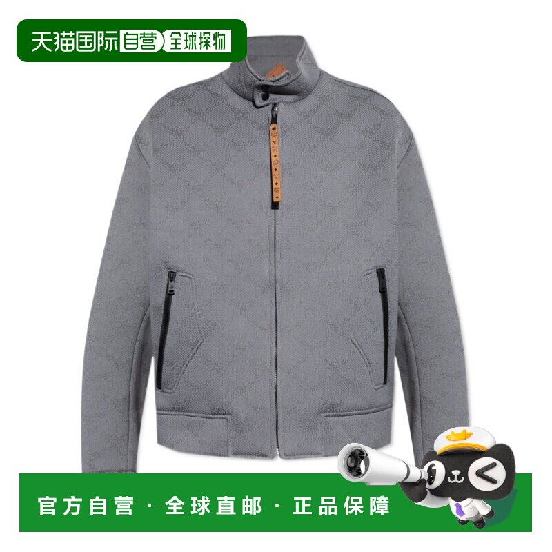 香港直邮MCM 男士夹克 MHJFSMM07ED AW2025 灰色 字母夹克
