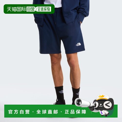自营欧洲直邮The North Face北面 男士海军蓝棉质轻盈标准短裤