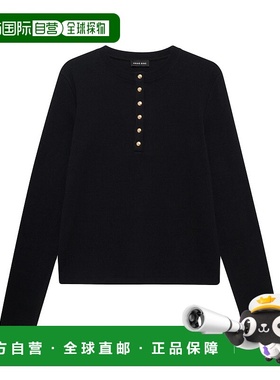 1h可退 香港直邮ANINE BING 女士 Alessia T恤 A0810314 black黑