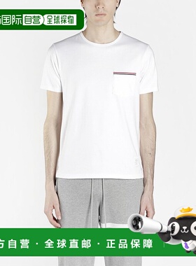 香港直邮Thom Browne 棉质条纹饰袋T恤 MJS010A01454短袖