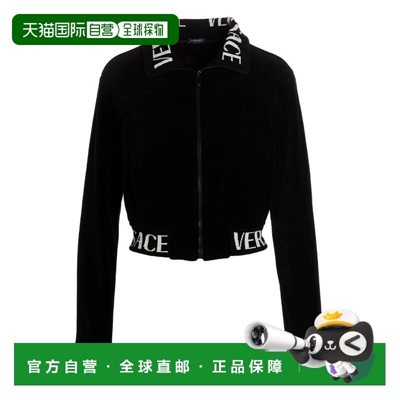 1h可退 香港直邮Versace 范思哲 女士 黑色拉链夹克 10075551A015,女装/女士精品,短外套,淘宝优惠券,粉丝福利购,淘宝优惠卷