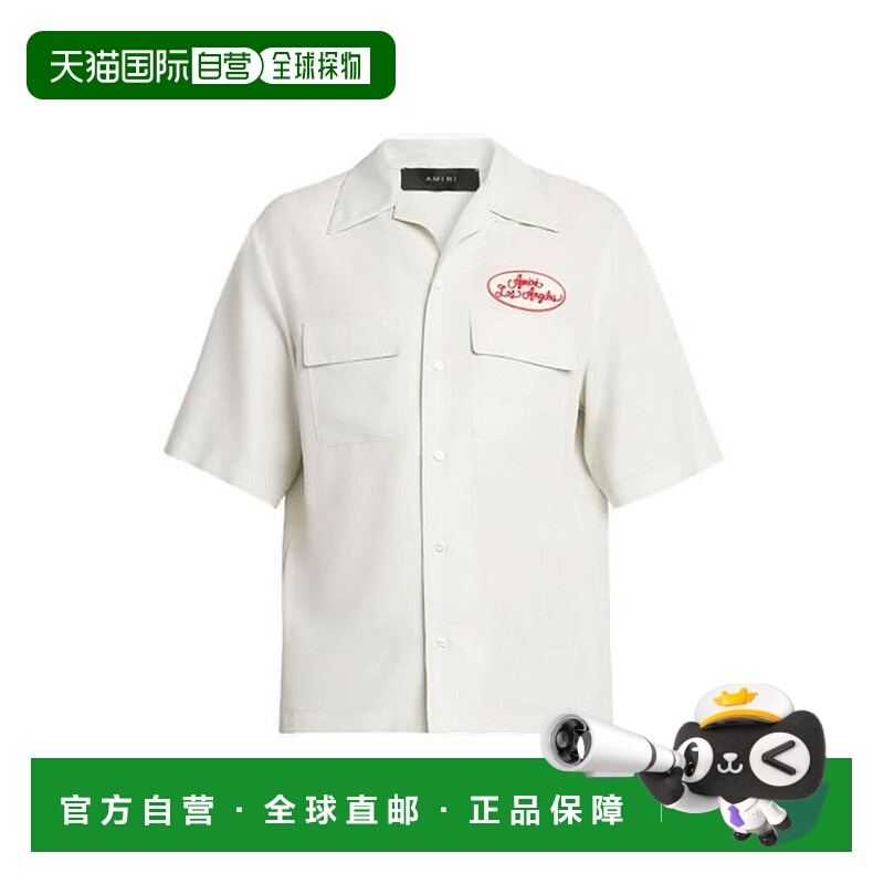 1h可退 香港直邮AMIRI 男士 短袖襯衫 AMSTCA1150 white白色 舒适