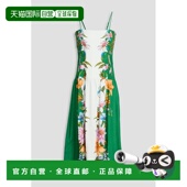 香港直邮FARM RIO 女士 1h可退 印花亚麻混纺中长连衣裙 332217SW