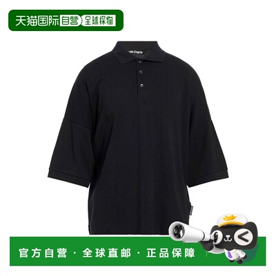 香港直邮Palm Angels 棕榈天使 男士 Polo衫 black黑色 舒适时尚