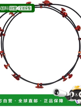 香港直邮boss 男士 独家发售黑色 & 红色 Stud Lacet 项链 STULAC