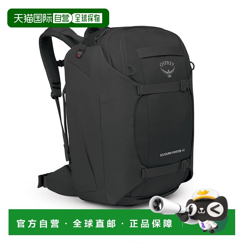自营欧洲直邮Osprey小鹰 Sojourn Porter™ 46L男女通用黑色尼龙旅图片