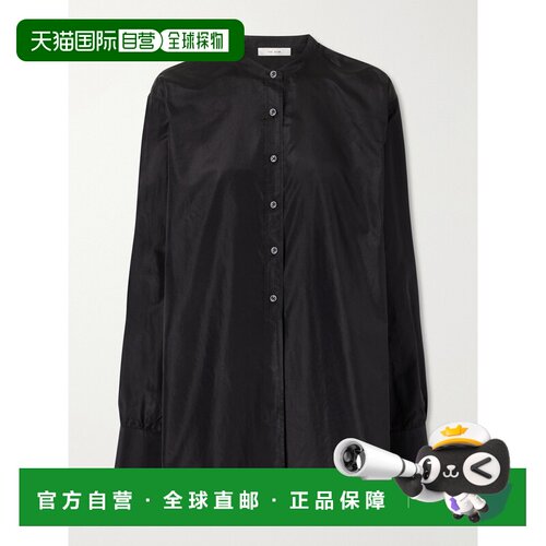美国直邮The Row 女士 Lula 真丝塔夫绸衬衫 R000560W4640BLK