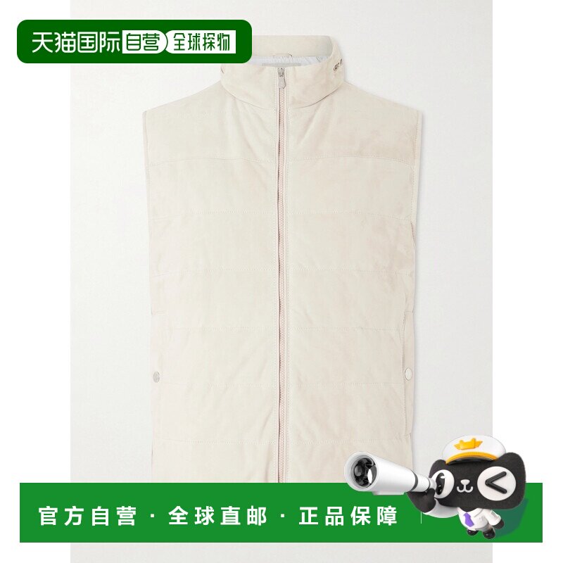 Brunello Cucinelli 布内罗 古奇拉利 男士 连帽绒面革羽背心