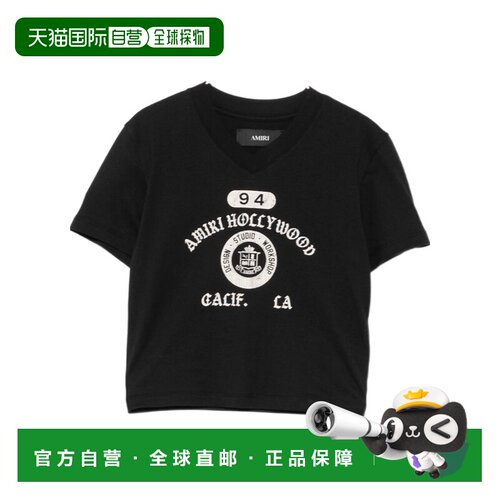 香港直邮AMIRI 女士T恤 AW426JR0130002 AW2026 黑支付后1h可退