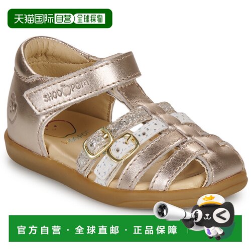 欧洲直邮Shoo Pom  女孩鞋子 凉鞋 春夏 金色 PIKA SPART