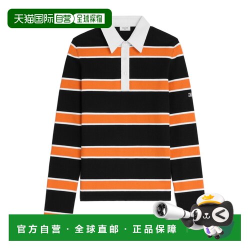 香港直邮Celine 条纹Polo衫 RX0M12K06.长袖针织衫【付后1h可退】