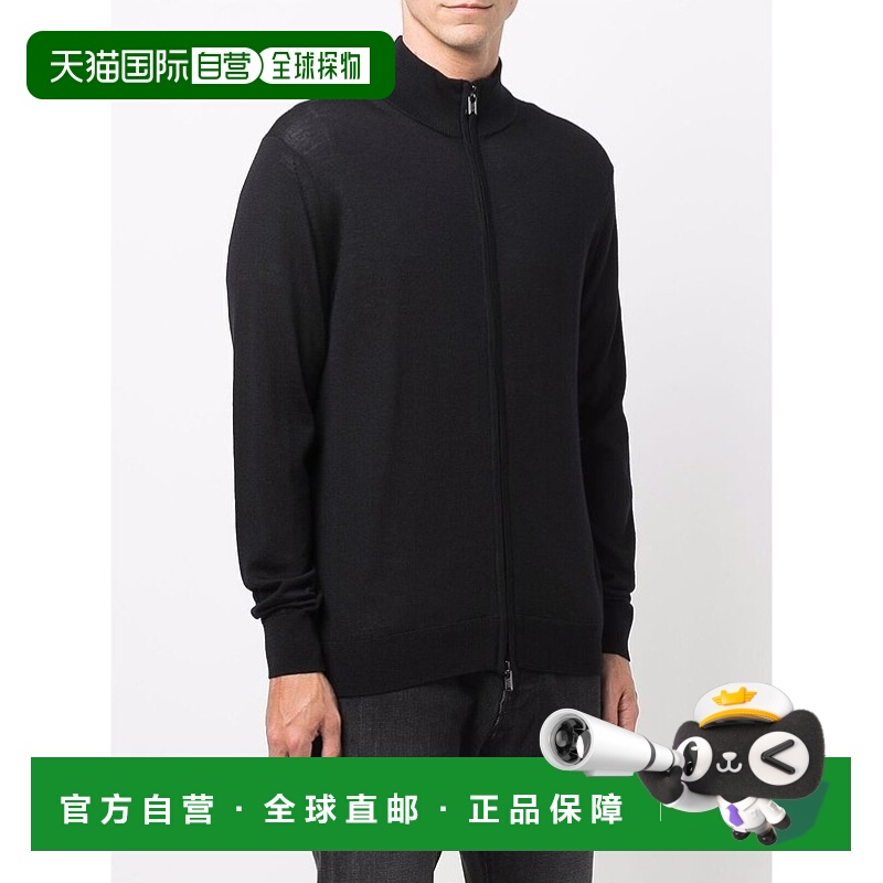 香港直邮Emporio Armani 海军蓝羊毛立领套衫 8N1MUZ1MJXZ