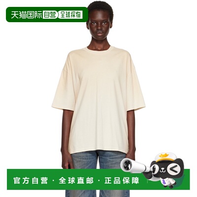 香港直邮AMIRI 女士 米色 MA Oversized T恤 AWTOJR1103