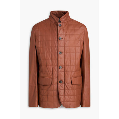 香港直邮Canali 康钠丽 男士 绗缝皮革夹克 O70080YL510253皮衣